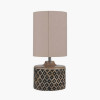 Orissa Short Wooden Diamond Table Lamp