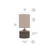 Orissa Short Wooden Diamond Table Lamp