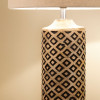 Orissa Tall Wooden Diamond Table Lamp