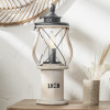 Gibson White Wood Lantern Table Lamp