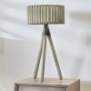 Rabanne Slatted Antique Wood Tripod Table Lamp