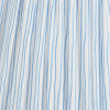 Captiva Antique Black Mango Wood Table Lamp Base with Thiago 35cm Ocean Blue Stripe Mushroom Pleat Tapered Lampshade