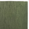 Langston Satin Brass Metal Column Table Lamp Base with Stellan 40cm Green Slubbed Silk Mix Gold Lined Cylinder Lampshade