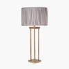 Langston Satin Brass Metal Column Table Lamp