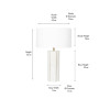 Venetia White Marble and Gold Metal Tall Table Lamp