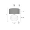 Crestola Marble Effect Ceramic Table Lamp
