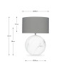 Crestola Large Marble Effect Ceramic Table Lamp