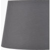 Vulcan Textured Volcanic Effect Grey Stoneware Table Lamp Base with Lys 40cm Steel Grey Self Lined Linen Tapered Lampshade