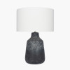 Vulcan Textured Volcanic Effect Grey Stoneware Table Lamp Base