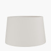 Atouk Textured Natural and Black Stoneware Table Lamp Base with Winston 35cm White Handloom Tapered Lampshade