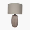 Aphaia Hand Textured Glazed Grey Stoneware Large Table Lamp