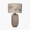 Aphaia Hand Textured Glazed Grey Stoneware Large Table Lamp