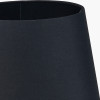 Chrysler Black Art Deco Hand Painted Table Lamp Base with Adelaide 40cm Black Tapered Cotton Mix Lampshade