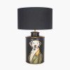 Pointer Black Hand Painted Dog Table Lamp Base