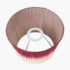Manaia White Wash Textured Wood Table Lamp Base with Scallop 35cm Scallop 35cm Red Ombre Soft Pleated Tapered Lampshade