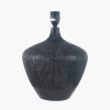 Manaia Antique Black Textured Wood Table Lamp Base with Henry 35cm Taupe Handloom Cylinder Lampshade