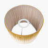 Manaia Antique Black Textured Wood Table Lamp Base with Scallop 35cm Mustard Ombre Soft Pleated Tapered Lampshade