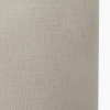 Langston Matt Black Metal Column Table Lamp Base with Lino 40cm Grey Self Lined Linen Cylinder Lampshade