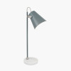 Theia Grey and Satin Nickel Task Table Lamp