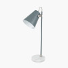 Theia Grey and Satin Nickel Task Table Lamp