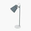 Theia Grey and Satin Nickel Task Table Lamp