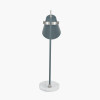Theia Grey and Satin Nickel Task Table Lamp
