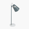 Theia Grey and Satin Nickel Task Table Lamp