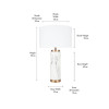 Carrara Marble Effect Ceramic Tall Table Lamp