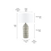 Bethan Embossed Grey Ceramic Table Lamp