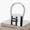Devon Grey Wood and Chrome Lantern Table Lamp