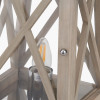 Devon Grey Wood and Chrome Lantern Table Lamp