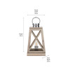 Devon Grey Wood and Chrome Lantern Table Lamp