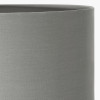 Islay Clear Bubble Glass Table Lamp Base with Harry 40cm Steel Grey Cotton Mix Cylinder Lampshade