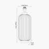 Dania Matt Black Metal Wire Tall Table Lamp Base