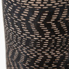 Atouk Textured Black Stoneware Table Lamp Base with Edward 35cm Natural Linen Cylinder Lampshade