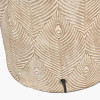 Palawan Stone Grey Feather Stoneware Table Lamp Base with Edward 40cm Natural Linen Cylinder Lampshade