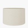 Disc - Wren Black and Cream Building Print Ceramic Table Lamp Base with Lino 30cm Cream Self Lined Linen Cylinder Lampshade