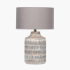 Galle Grey Wash Wood Textured Table Lamp