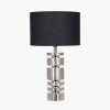 Elon Silver Metal Stacked Cylinder Table Lamp Base