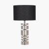 Elon Silver Metal Stacked Cylinder Table Lamp Base