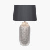 Nova Silver Textured Ceramic Bottle Table Lamp