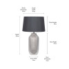 Nova Silver Textured Ceramic Bottle Table Lamp