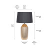 Nova Gold Textured Ceramic Table Lamp