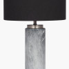 Carrara Grey Marble Effect Ceramic Tall Table Lamp