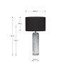 Carrara Grey Marble Effect Ceramic Tall Table Lamp