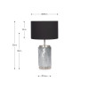 Carrara Grey Marble Effect Ceramic Table Lamp