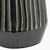 Artemis Black Textured Ceramic and Brushed Silver Tall Table Lamp