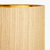Landscape Black Hand Painted Metal Table Lamp Base with Stellan 35cm Gold Slubbed Silk Mix Gold Lined Cylinder Lampshade