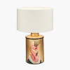 Flamingo Gold Hand Painted Metal Table Lamp Base
