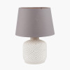 Margot Grey Patterned Small Stoneware Table Lamp Base
